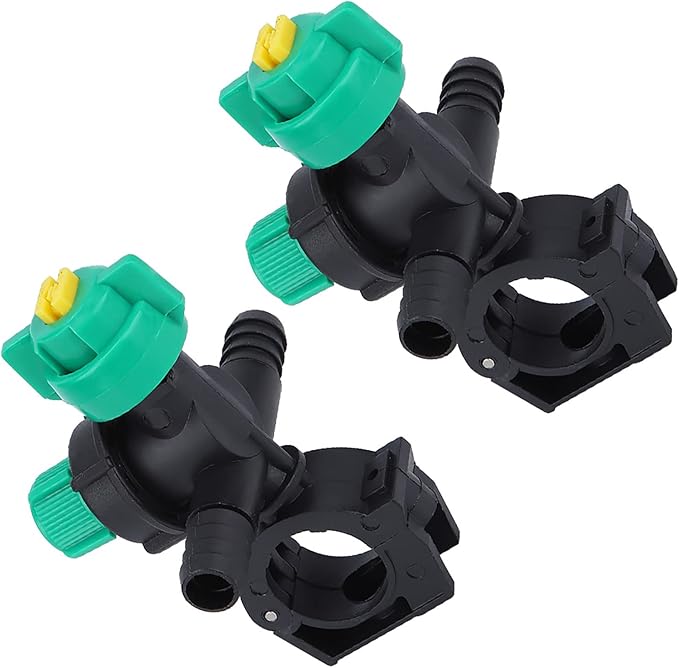 Misting Nozzles, External Thread Agricultural Sprayer Fan Shaped Spraying Nozzle, Hose Drip Irrigation Sprayer Nozzle for Agriculture, 2 Pcs