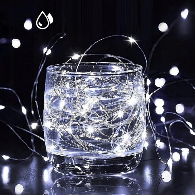 Solar String Lights Outdoor, Upgraded 2-Pack 80FT 200 LED Solar Twinkle Light for Outside, Waterproof Silver Wire 8 Modes Solar Fairy Lights for Garden Patio Tree Christmas Party Wedding (Cool White)