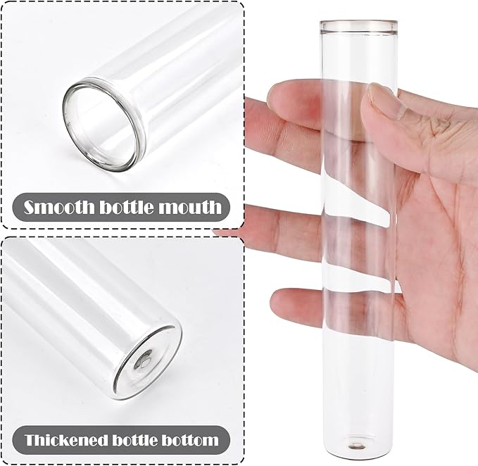 Desktop Glass Plant Propagation Station with 5 Test Tubes in Wooden Stand - Hydroponic Plants Cutting Office Home Decoration and Garden Decor Terrarium (5 Tubes)