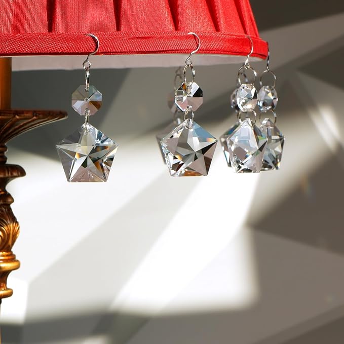 12pcs Crystal Suncatchers, Hanging Crystals Chandelier Prisms for Windows, Rainbow Maker Home Decoration