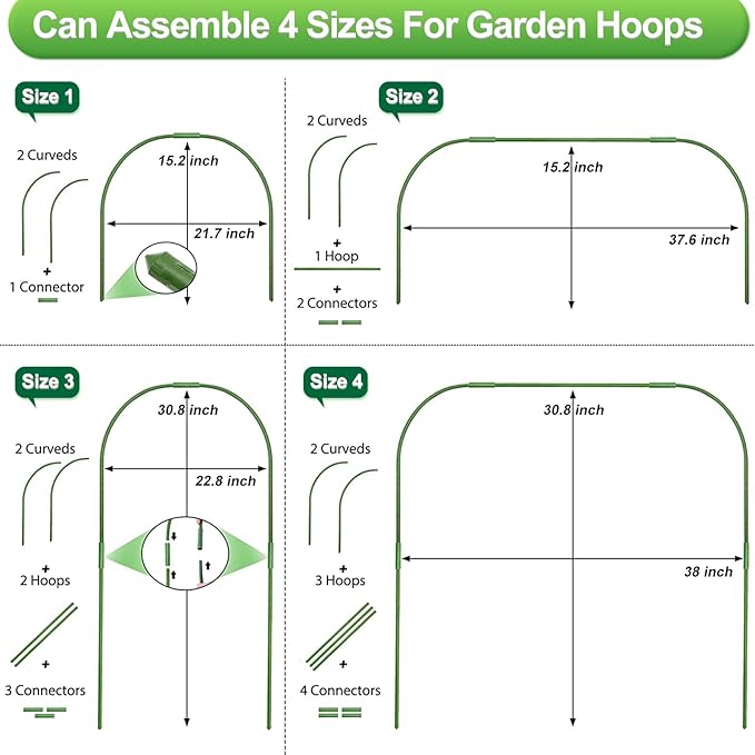 Garden Netting Kit, 10X30 Ft Garden Ultra Fine Mesh Net Bird Barrier Protection with Garden Hoops for Protect Garden Vegetables Flowers Shrubs Fruit Trees Indoors & Outdoors Plant Beds Greenhouse
