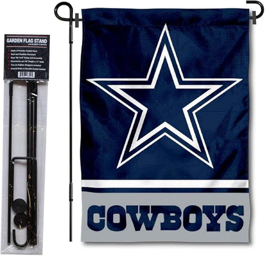 WinCraft Dallas Garden Flag with Stand Holder