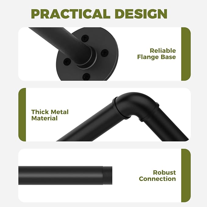 Plant Hanger Indoor Hanging Planters for Indoor Plants Hanging Plant Holder Black Metal Rod(Pot/Chain/Plant not Included