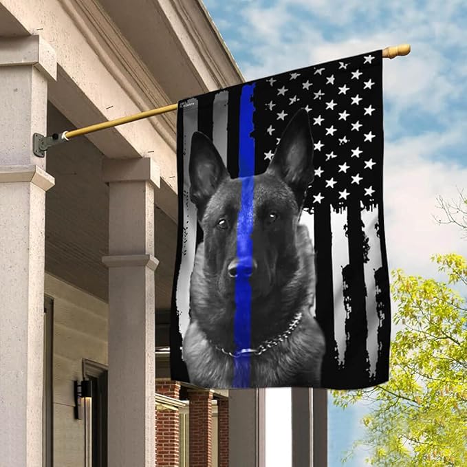 FLAGWIX American Flags, Belgian Malinois, Police Dog, K9 Fla - 4th of July Decorations for Home, Garden, House Flag 30x40 - USA House Garden Flags Premium Polyester, Decorative Outdoor Flags