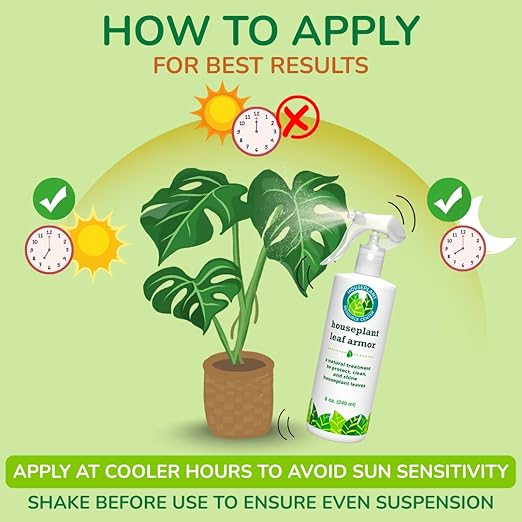 Leaf Armor Spray for Houseplants – Protects Against Fungal Leaf Spots, Bacteria, Pathogens & Yellowing | Gentle & Natural Phosphite Formula | Ready-to-Use | Made in USA – 8 oz