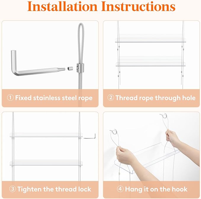 Lifewit 3-Tier Window Plant Shelves 15 inch, Acrylic Adjustable Hanging Floating Shelf, Window Sill Extender for Indoor Succulent Plants, Micro Greens, Seed Starter Pots, Herb Planters