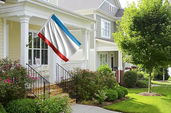 Double Sided Ukraine Crimea Flag 4x6FT Ukrainian Crimean Polyester Banner With 2 Grommets Fade Resistant Vivid Color For Patriotic Festival Events Party Decoration(Crimea UKR, 4x6FT-3ply)