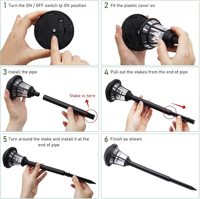 MAGGIFT 12 Pack Solar Pathway Lights Outdoor Solar Garden Lights for Patio, Yard, Driveway