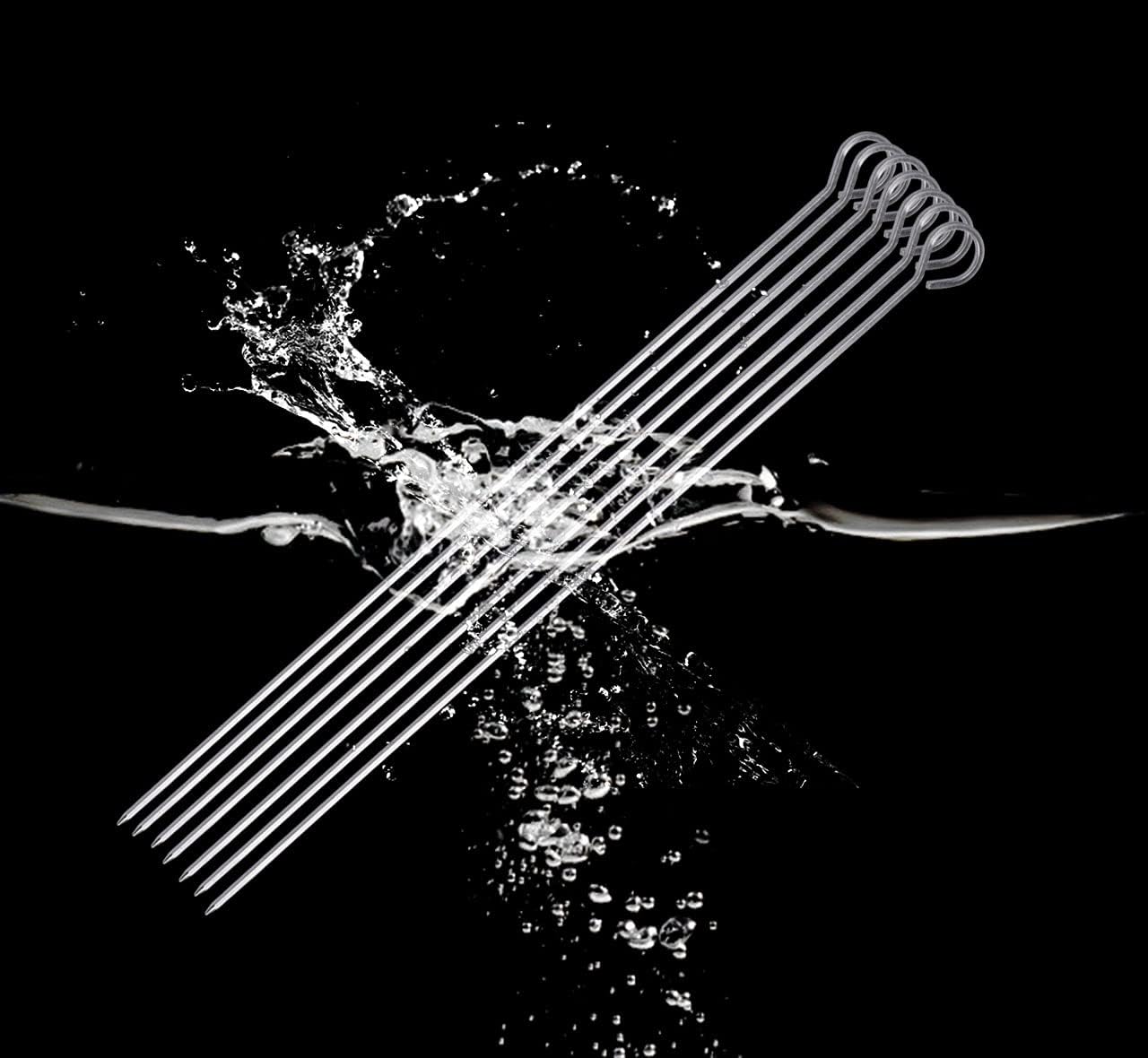 14 Inch Long Square kebab skewers,BBQ Stainless Steel Skewers,12 Pack (BBQ Skewers Square 14inch-12p)