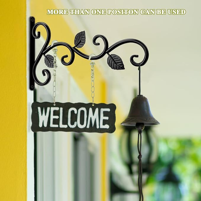 2 Pack Plants Hangers Outdoor Indoor Decor, Wall Hooks for Hanging Plant Bracket, Plant Hooks for Bird Feeder, Wind Chime, Lights, Lanterns