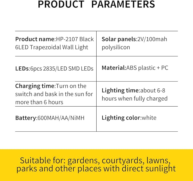 2 Pack Solar Wall Lamps, Solar Fence Lights, Deck Light, LED Solar Wall Lights for Home Garden Porch, Up and Down Lighting Lamp (White Light)