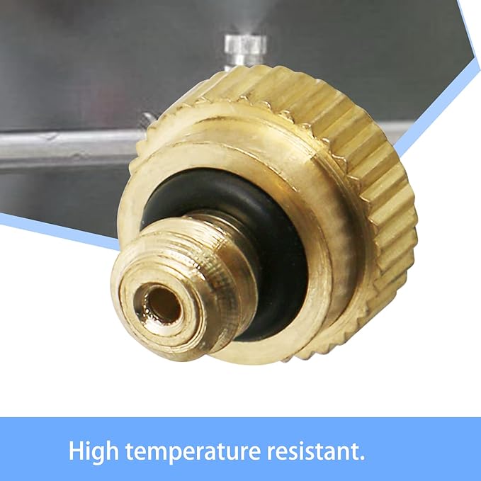 Aopin G 3/16 Brass Misting Nozzles 0.6mm / 0.024" Orifice Atomizing Mister Sprayer Nozzle Suitable For Outdoor Cooling,Garden Irrigation,Fountain, Crop Nutrient Injection, Greenhouse 16 Pcs