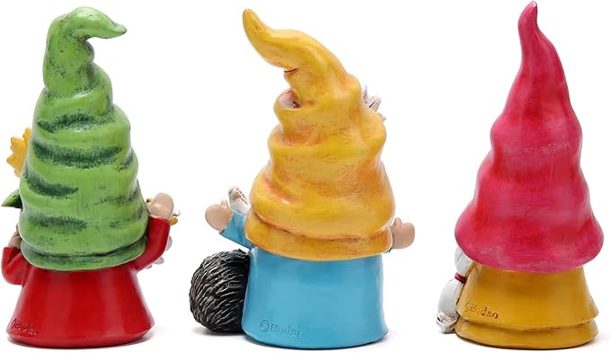 Hodao Set of 3 Spring Gnome Decorations Flower Gnomes Ornaments Decor Summer Gnomes Figurines Spring Gnomes for Outdoor Garden Decor Spring Birthday Gifts for Mom, Women, Grandma (Multicolor)