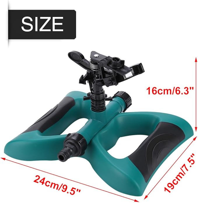 ViaGasaFamido Lawn Sprinkler Automatic Rotary Sprinkler 360° Rotating Sprinkler Irrigation System Large Coverage Area for Watering Garden Yard Trees Shrubs