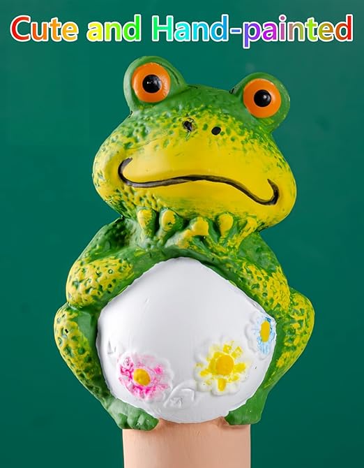 4 Pack Plant Watering Devices, Frog Shape Terracotta Watering Spikes, Vacation Self Watering Planter Insert, Automatic Plant Waterer for Indoor Outdoor Plants (Big Frog)