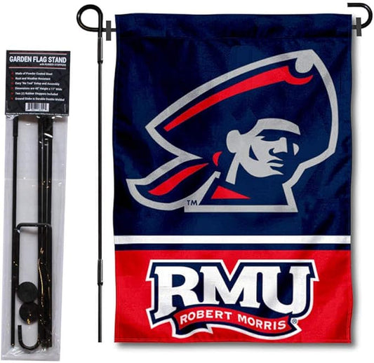 College Flags & Banners Co. Robert Morris Colonials Garden Flag with Stand Holder