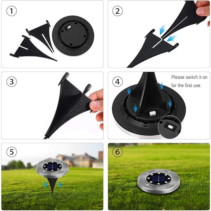 ZGWJ Solar Ground Lights,12 Pack Waterproof Solar Garden Lights, Upgraded Outdoor Garden Waterproof Bright in-Ground Lights, Landscape Lights for Pathway,Yard,Deck,Lawn,Patio,Walkway Warm White