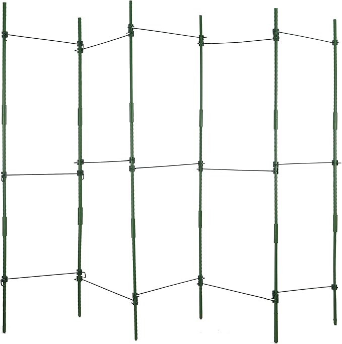 Gardzen Multi-use Tomato Cage Plants Support, Trellis Climbing Cage Stand for Pepper Eggplant Tomato Flowers