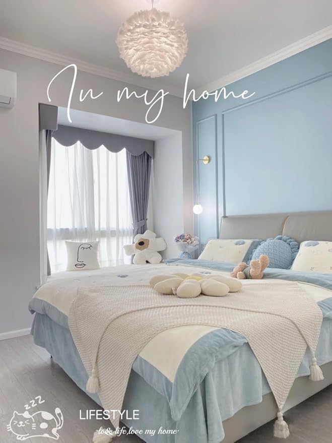 Dimoon 118''x17.7'' Blue Peel and Stick Wallpaper Contact Paper Modern Self Adhesive Wall Paper Removable Renter Friendly Textured Solid Color Shelf Cabinet Vinyl Roll (118''x17.7'',Light Blue)