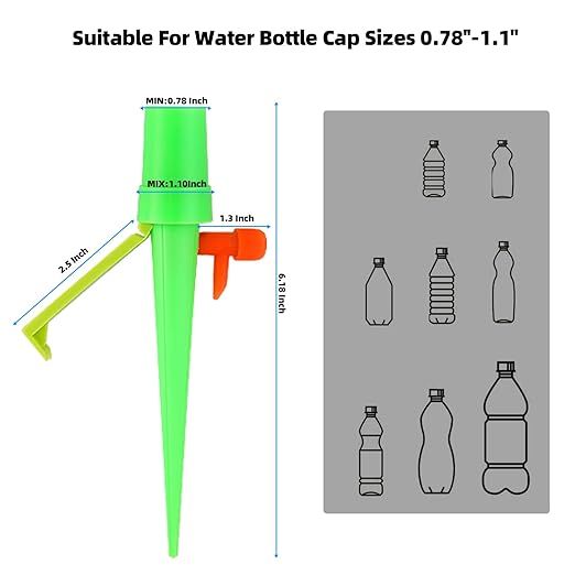 Self Watering Planter Insert Devices, Garden Automatic Watering System, Plant Watering Spikes for Outdoor Plants, Potted Plant Watering System for Vacation（16 PCS)