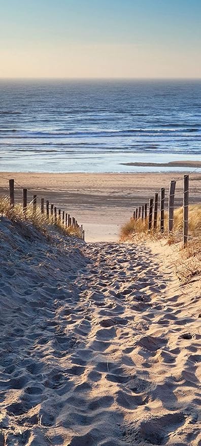 3D Peel and Stick Door Stickers murals Self-Adhesive DIY Wallpaper - Seascape - Removable PVC Waterproof Art Sticker Murals for Home Decor 39.3 x 78.7 inch