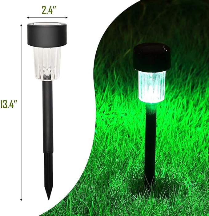 MAGGIFT 12 Pcs Solar Pathway Lights Solar Powered Lights, Outdoor Change Color Automatically Solar Landscape Lights for Lawn, Patio, Yard, Walkway, Deck, Driveway and Garden, RGB Color Changing