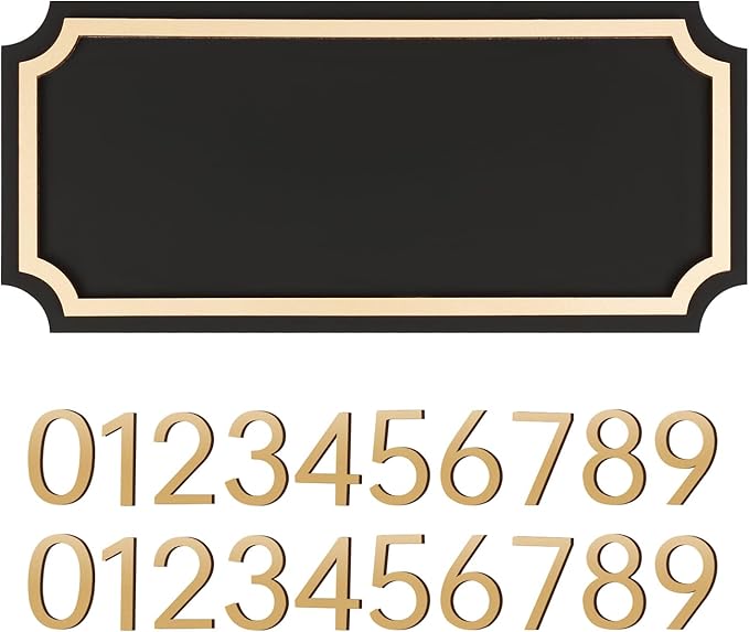 House Numbers for Outside, Address Plaques, Mailbox Numbers, Two Sets of Numbers from 0-9, Personalized Address Signs for House, Mailbox, Apartment, Office, Hotel, Classroom, Garden. Decorative Numbers Plaque.