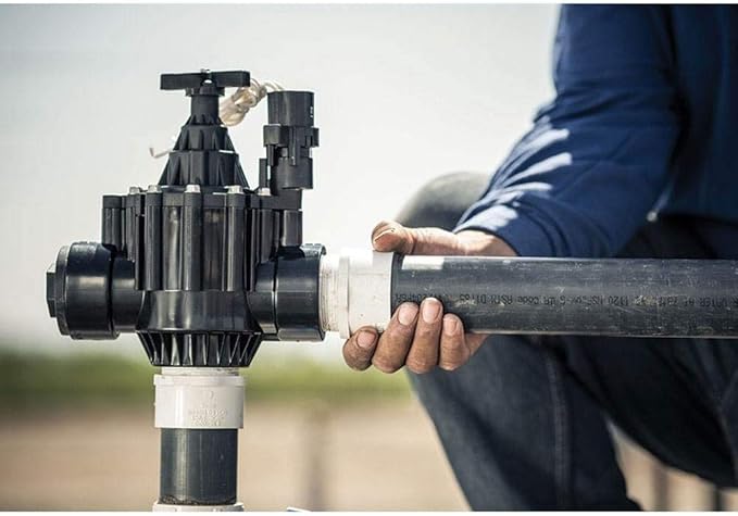 Rain Bird 100PGA 1" Inlet Inline Plastic Commercial Irrigation Valve (2 Pack)