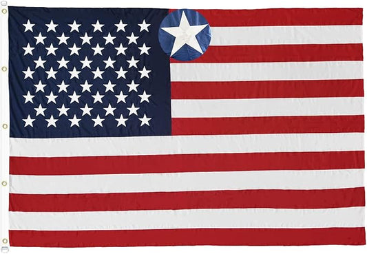 Homissor American Flag 10x19 Ft US Flags - USA Large United State Flag Heavy Duty Outdoor Embroidered Stars for All Weather High Wind Sewn Stripes With 5 Brass Grommets