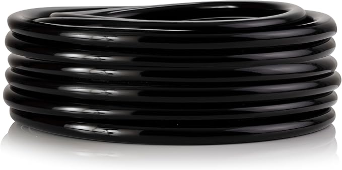 Alpine Corporation 100 Ft. PVC Tubing with 1" Inside Diameter for Ponds and Fountains, Black