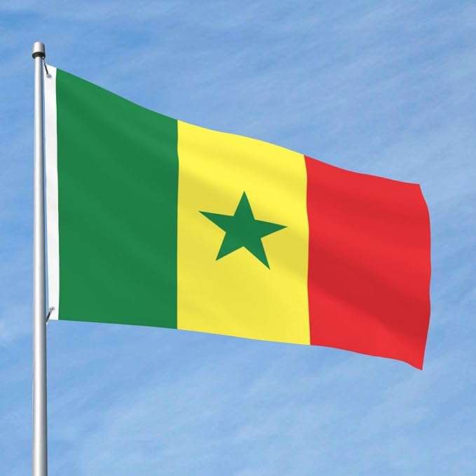 Senegal Senegalese Flag Garden Yard House 2x3 ft Flags Double Sided Print Banner Indoor Outdoor Party Home Decorations for Boat Dorm House Balcony