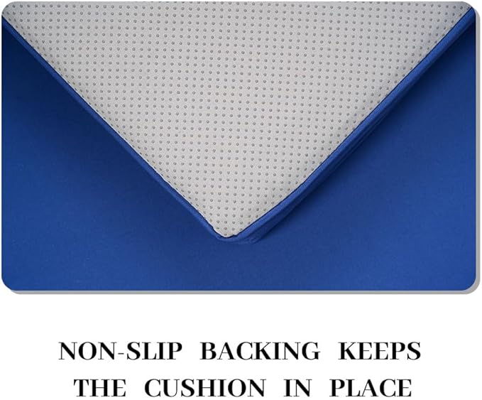 3-Pack Outdoor Patio Furniture Replacement Cushions Set–High-Elastic Sponge Cushions Fit 4-Piece Wicker Rattan Sofa, Loveseat & Chairs, 36x18x2 & 18x18x2, Waterproof, Fade-Resistant (Navy blue)