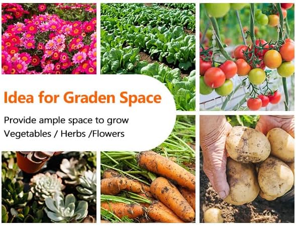 VINGLI Galvanized Raised Garden Beds Outdoor, 6x3x2 Ft, 8x4x2 Ft Lager Metal Planter Raised Beds for Planting Vegetables Flowers Herb (6 * 3 * 2（Square）)