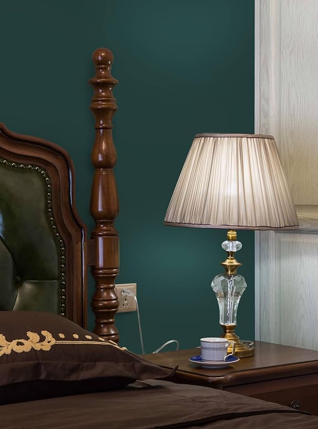 Dimoon 393''x17.7'' Green Peel and Stick Wallpaper Contact Paper Modern Self Adhesive Wall Paper Removable Renter Friendly Textured Solid Color Shelf Cabinet Vinyl Roll (393''x17.7'',Palegreen)