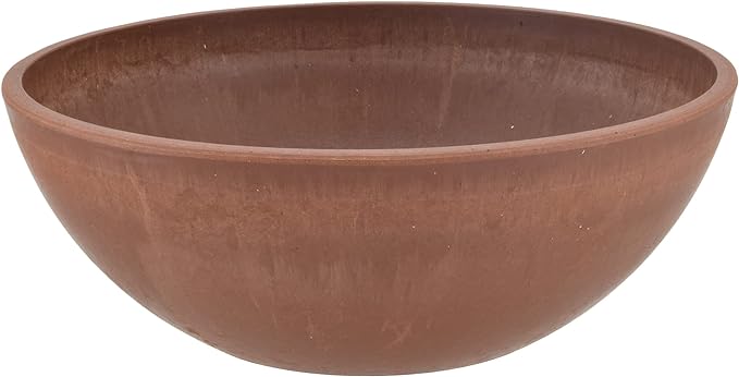 PSW Pot M30TC Collection Shallow Garden Bowl Low Planter for Succulents, Bonsai, Fairy Gardens, Herbs, 12-inch, Terra Cotta Color