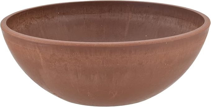 PSW Pot Collection Shallow Garden Bowl Low Planter for Succulents, Bonsai, Fairy Gardens, Herbs, 10-inch, Terra Cotta Color (Pack of 2)