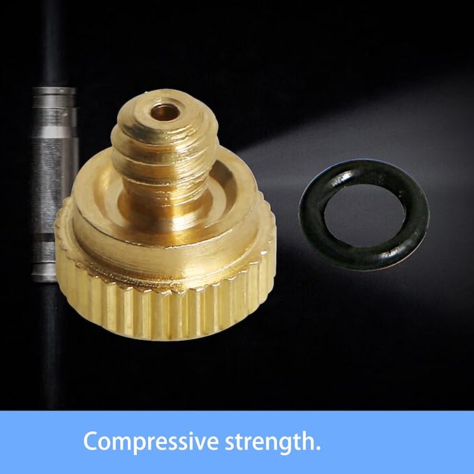 Aopin G 3/16 Brass Misting Nozzles 0.15mm / 0.006" Orifice Atomizing Mister Sprayer Nozzle Suitable For Outdoor Cooling,Garden Irrigation,Fountain, Crop Nutrient Injection, Greenhouse 8 Pcs