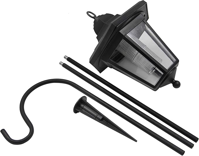 MAGGIFT 37.8 Inch Hanging Solar Lights for Outside Solar Garden Lights Decorative Lanterns with 2 Shepherd Hooks Waterproof Landscape Lighting for Lawn Patio Yard Pathway Driveway,2 Pack