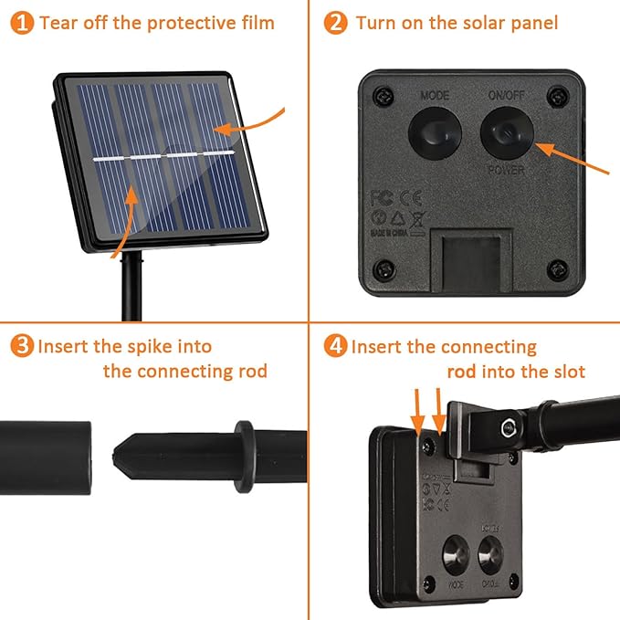 Beieverluck 8 Pack Solar Fairy Lights Outdoor Waterproof 264FT 800 LED Solar String Lights Outside with 8 Modes for Tree Garden Wedding Party Decor, Warm White