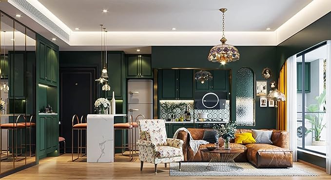 Dimoon 394''x17.7'' Dark Green Peel and Stick Wallpaper Contact Paper Modern Self Adhesive Wall Paper Removable Renter Friendly Textured Solid Color Cabinet Vinyl Roll (394''x17.7'',Emerald Dark)