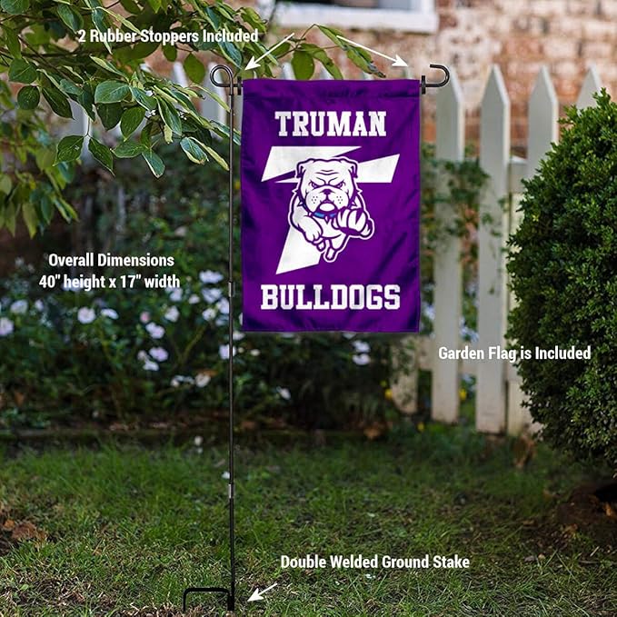 College Flags & Banners Co. Truman State Garden Flag with Pole Stand Holder