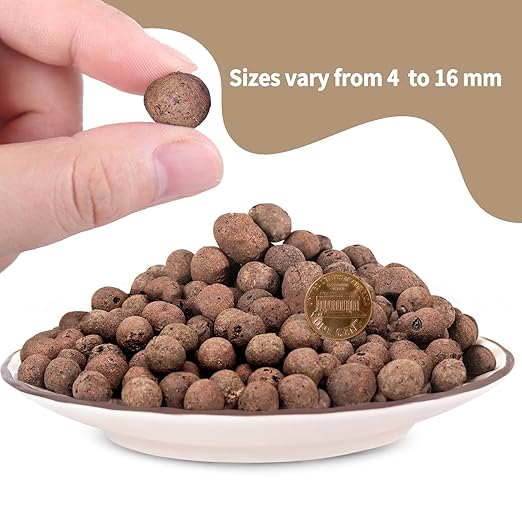5LB Leca Clay Pebbles for Plants, Expanded Leca Balls for Indoor Plants, Orchid Potting Mix, Soil Amendment, Drainage, Easy Reusability, 4-16mm