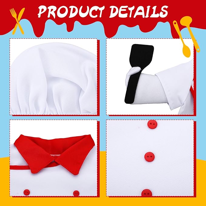 Geyoga Chef Goose Outfit Costume Yard Lawn Porch Clothes for 23'' Plastic Goose Outdoor Patio Art Decoration