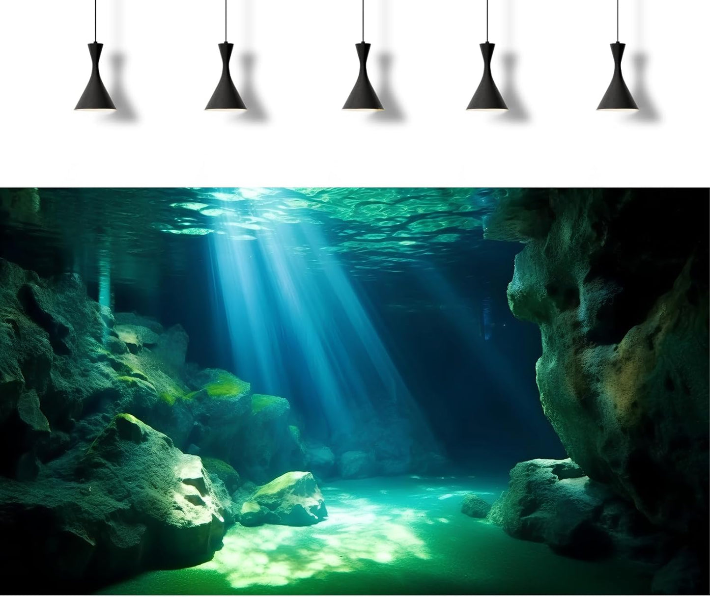 Underwater Fish Tank Background Under The Sea Cave Style Aquarium Background Ocean Floor Cave Sunlight Fish Tank Backdrop Tropical Fish Aquarium Terrarium Backgrounds Decorations 36x24in