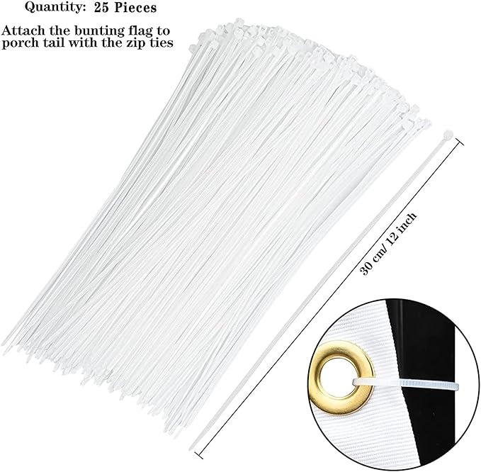 USA Pleated Fan Flag American US Bunting Flag Patriotic Half Fan Banner Flag with Canvas Header and Brass Grommets for 4th of July Memorial Day Indoor Outdoor Decoration (3, 2x4 Feet)