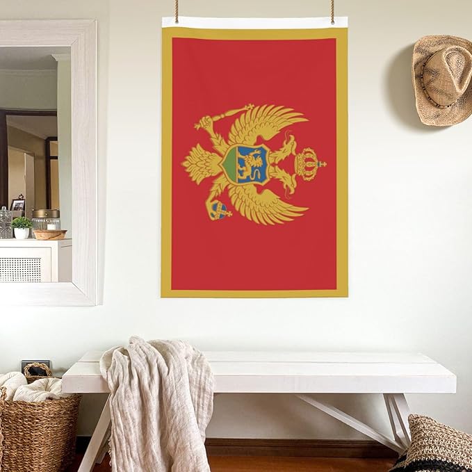 Montenegro Flag Garden Yard House 2x3 ft Flags Double Sided Print Banner Indoor Outdoor Party Home Decorations for Boat Dorm House Balcony
