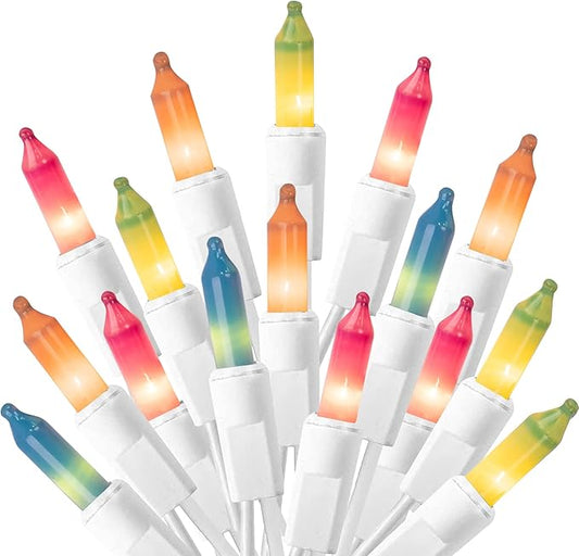 TW SHINE Pastel Easter String Lights, 20FT 100 Count Incandescent Connectable Mini String Lights, Waterproof Easter Decorations for Indoor Outdoor Patio Party Home Garden Yard Decor