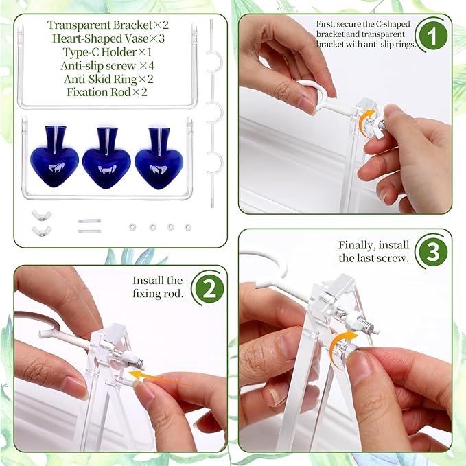 Plant Terrarium Propagation Stations with Wooden Stand Birthday Gifts for Women Plant Stand Indoor Office Home Decor