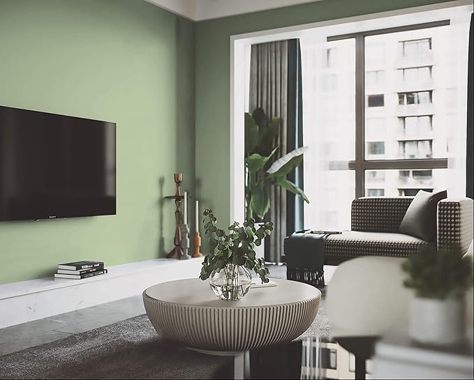 Dimoon 394''x17.3'' Green Skin Peel and Stick Wallpaper Contact Paper Modern Self Adhesive Wall Paper Removable Renter Friendly Textured Solid Color Vinyl Roll (394''x17.3'',Light Green Skin)