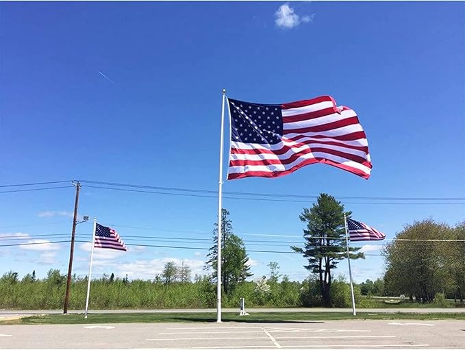 Homissor American Flag 15x25 Ft Large US Flags USA Giant United State Flag Heavy Duty Outdoor Embroidered Stars for All Weather High Wind Sewn Stripes With Brass Grommets
